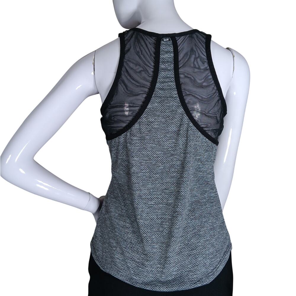 Marika Tank Top Size Small Mesh Panels On Back Gray and Black
